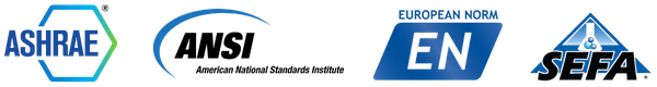 ASHRAE, ANSI, SEFA and EN standards